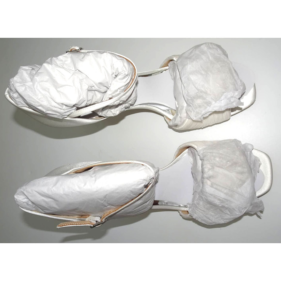 Badgley Mischka Women's Nina Heeled Sandal 11 White Satin - Picture 9 of 15